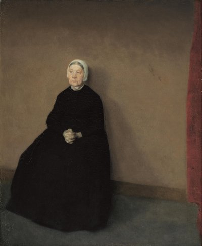 An old woman by Vilhelm Hammershøi